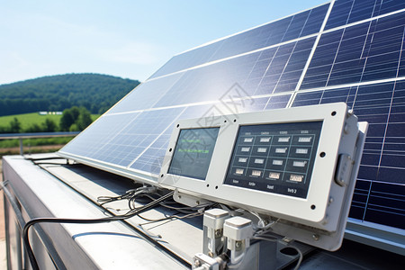 太阳能光伏系统电池板背景图片