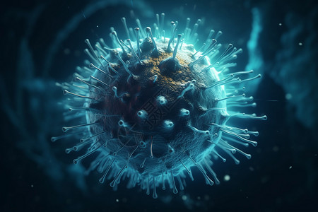 病毒细胞的抽象概念背景图片