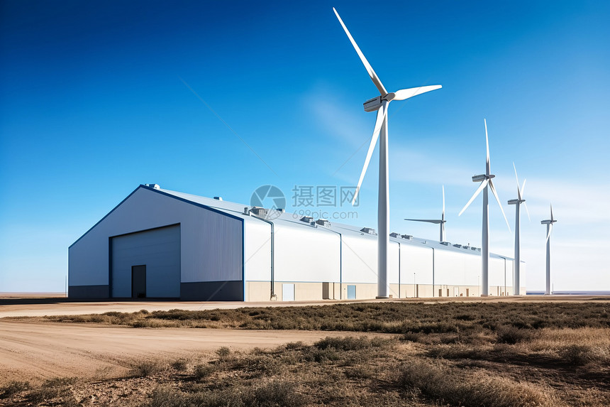 工厂的风力发电场设备图片