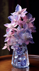花瓶和水晶花背景图片