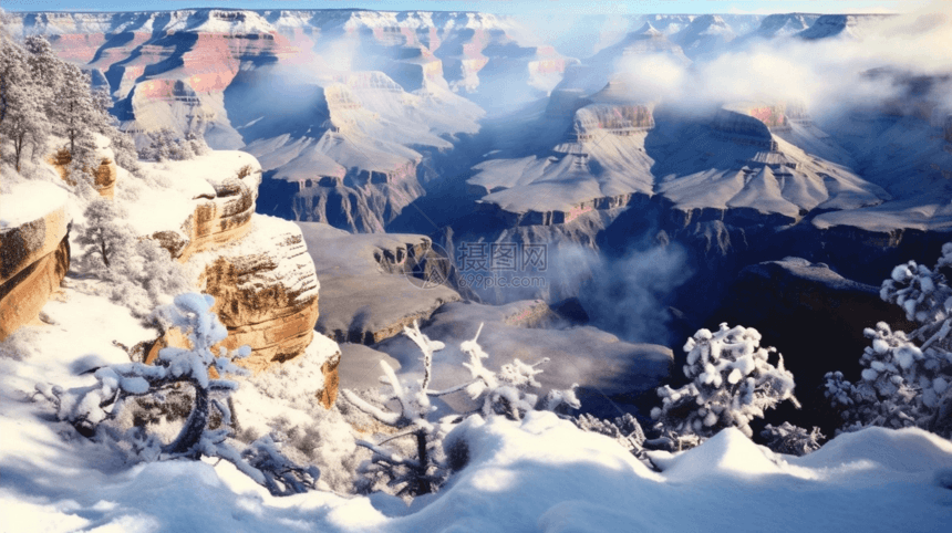 冬季的大峡谷图片