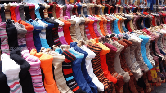 色彩鲜艳的袜子图片