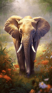 可爱的大象图片