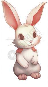 立体的可爱兔子背景图片