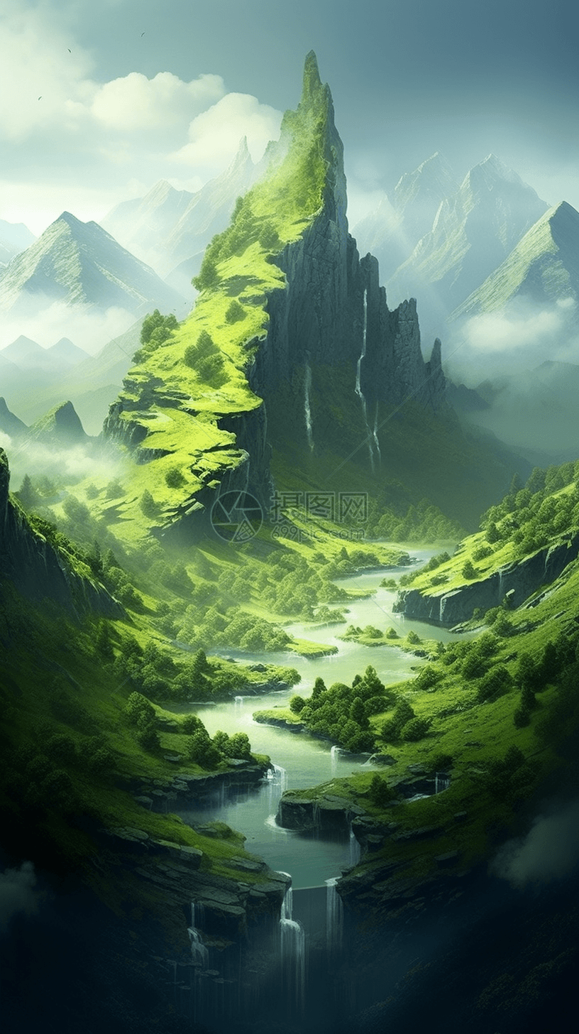 美丽的自然绿水青山图片