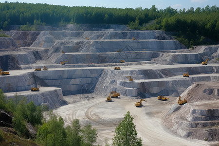 采石场的矿产资源高清图片