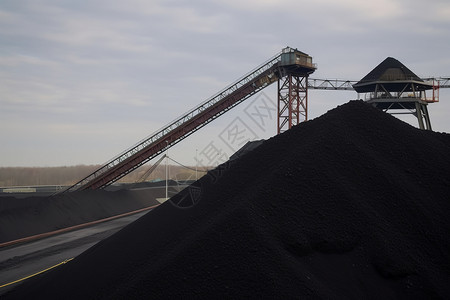 煤炭装卸煤矿装煤输送带背景