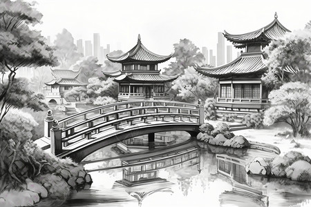 传统中国花园图片