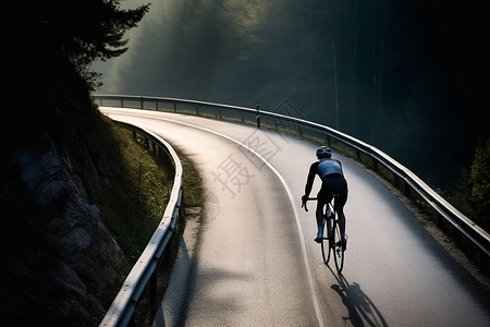 公路上的运动员公路上骑行的人背景