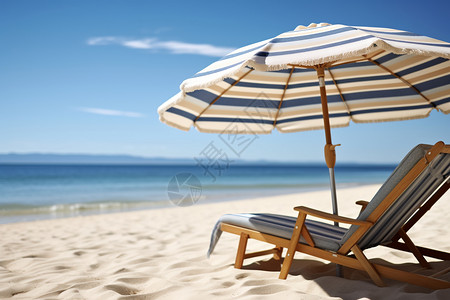 海洋沙滩上休息的椅子图片