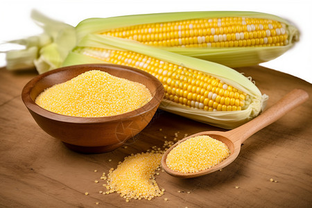 玉米研磨的玉米粮食图片