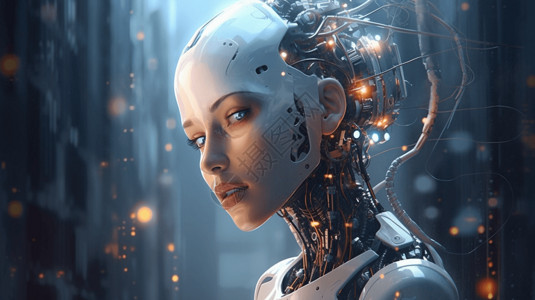 AI合成机器人背景图片