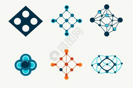生物分子结构卡通DNA分子结构插图插画