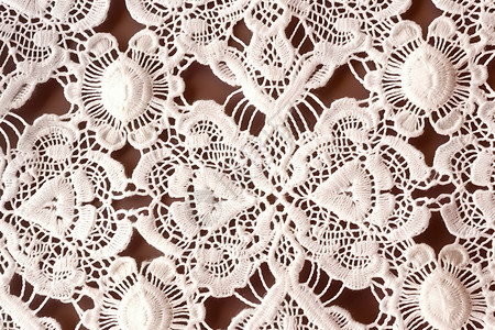 复古装饰花纹白色蕾丝桌布背景