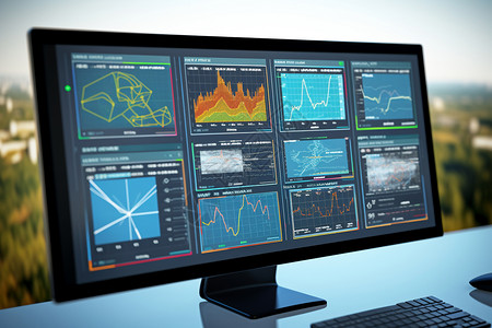 数据可视化分析打开数据可视化页面的电脑背景