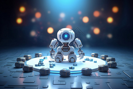 思维游戏未来派智能游戏机器人设计图片