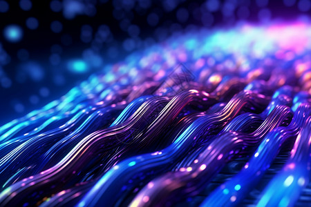 数据传输的光纤电缆未来主义的数据传输电缆设计图片