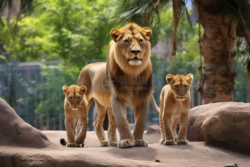 动物园中的狮子图片