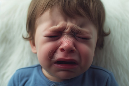 哭泣的小男孩图片