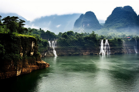 黄果树瀑布贵州万峰湖高清图片