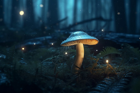 蓝色蘑菇美丽的蘑菇设计图片