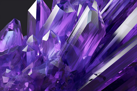 几何切割3d紫水晶背景
