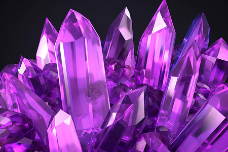几何切割锋利的紫水晶背景