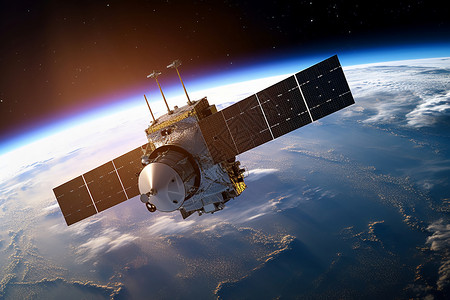 卫星科技线航天飞行器背景