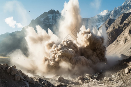 爆裂的岩石爆裂素材高清图片