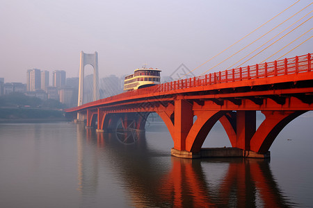 跨江的大桥背景图片