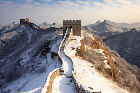 巍峨的古城墙建筑图片