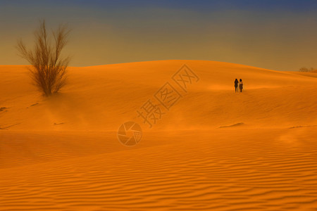 空旷的沙漠背景图片