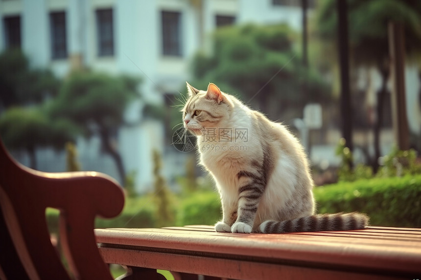 晒太阳的小猫图片