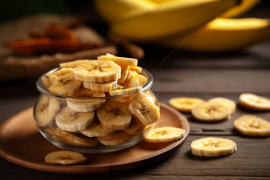 美味的香蕉片图片