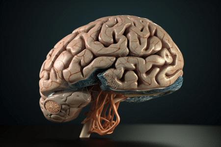 3D大脑神经背景图片