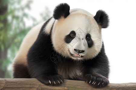 头圆颈粗的熊猫图片