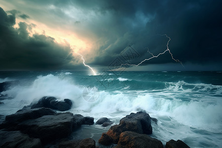 风暴与雷霆海浪雷霆高清图片