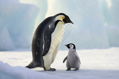 企鹅妈妈和孩子图片