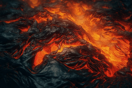 滚烫的火山熔岩背景