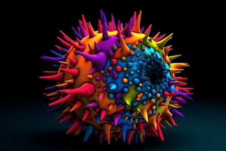 病毒细胞的示意图背景图片