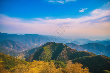 壮观的山脉妇风景图片