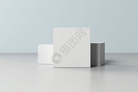 白色的立体盒子图片