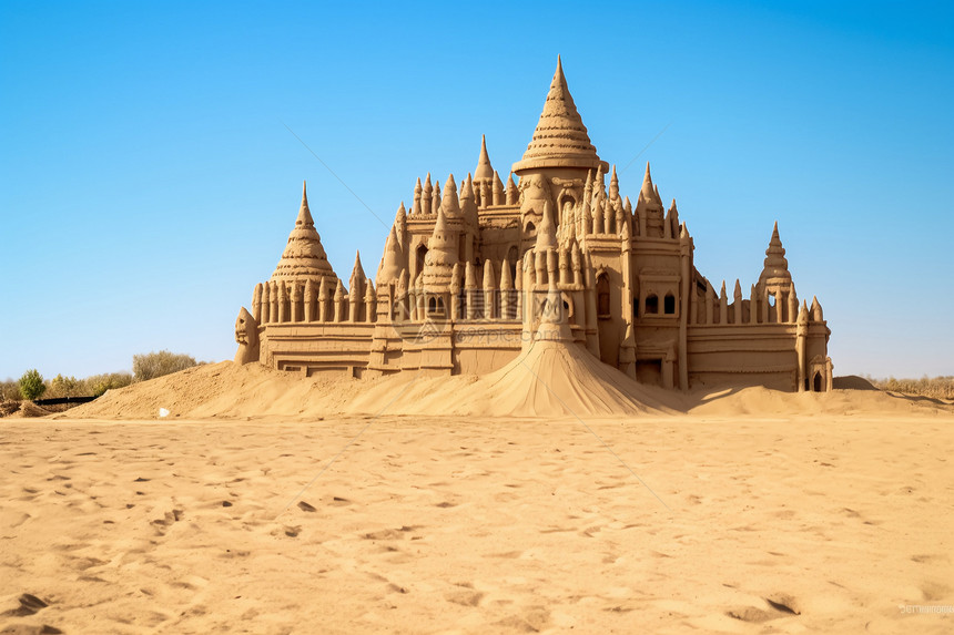 沙子建造的城堡图片