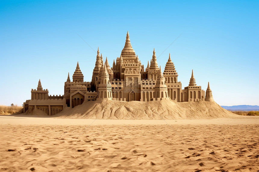 传统的沙子城堡图片