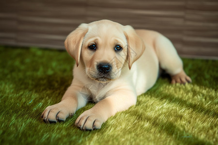 草地上的小狗幼崽高清图片素材