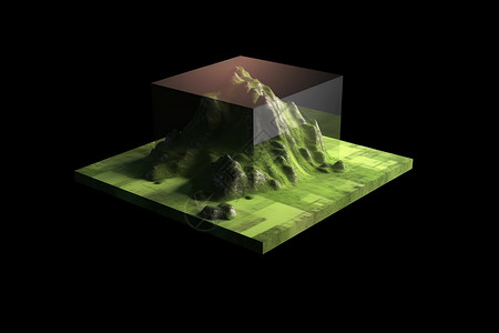 模型山地景观图片