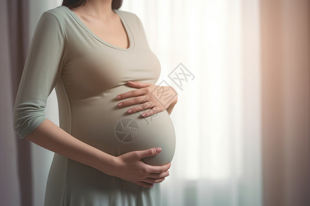 怀孕女人的肚子图片