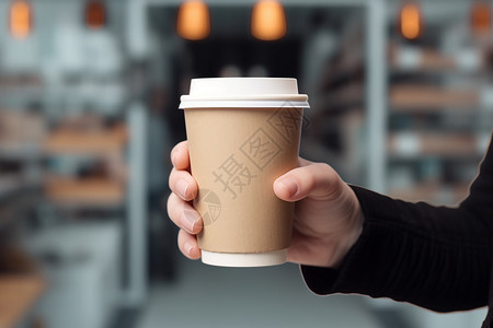 宣传品牌创意咖啡纸杯设计背景