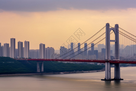 长长的长江大桥图片