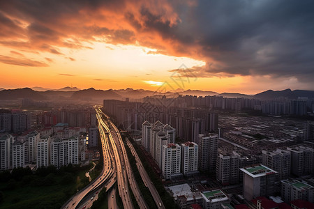 城市的美丽景色图片